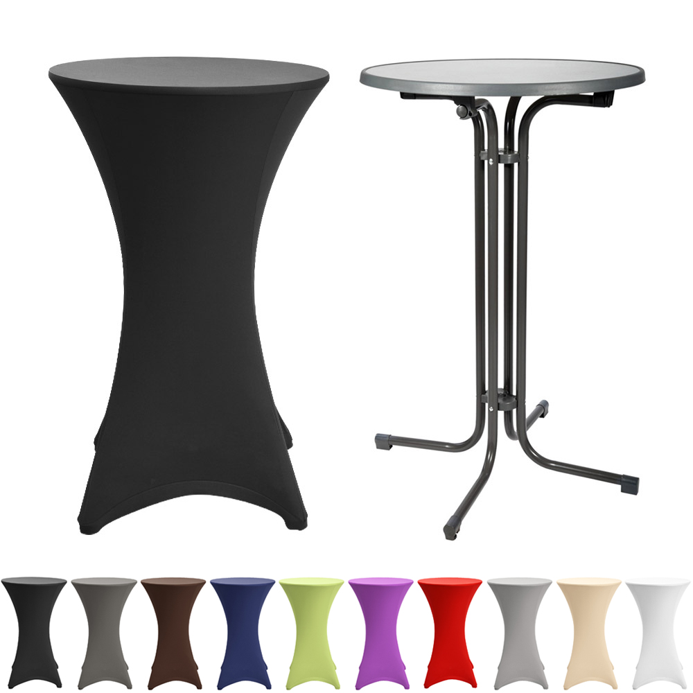 Stehtisch mit Husse Ø 80 cm Stretchhusse StehtischHussen Bistrotisch