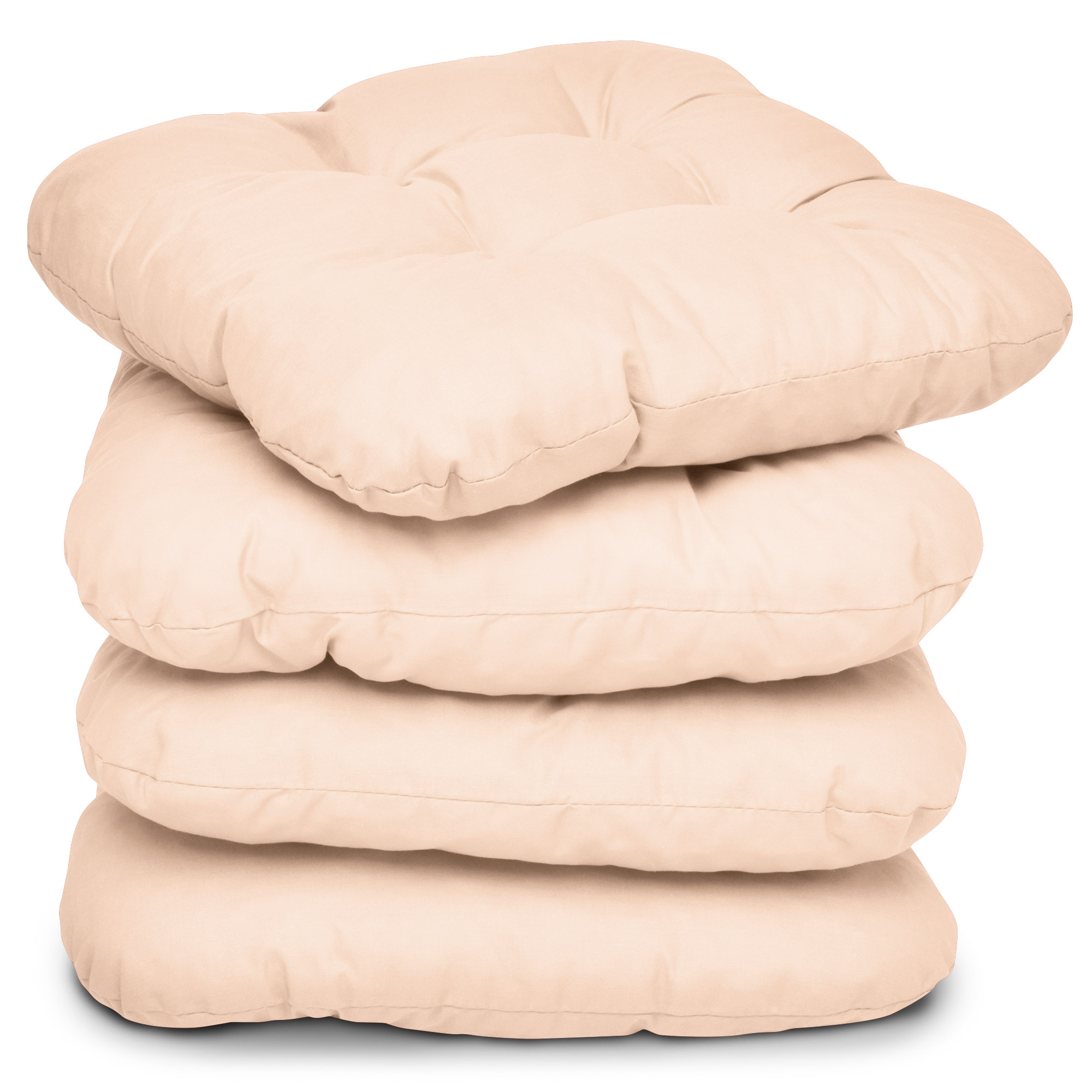 4 er-Set Plattenkissen Softkissen Sitzkissen Stuhlkissen Kissen Stuhl 40x40cm 